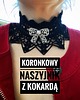 kolie Koronkowy naszyjnik z kokardą broszą