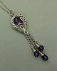 wisiory Długi wisiorek ametyst wire wrapping