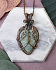 wisiory Miedziany wisiorek wire wrapping z amazonitem #427