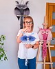 Ozdoby na ścianę Sowa makrama mini