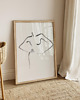 plakaty PLAKAT line art szkic kobieta akt rysunek