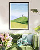 plakaty Toskania - zielone wzgórza - plakat Włochy