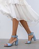 sandały i klapki damskie SANDAŁKI NA SŁUPKU - SKÓRA NATURALNA - MODEL 348 - KOLOR BABY BLUE