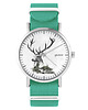 zegarki unisex Zegarek -  Jeleń - turkusowy, nylonowy