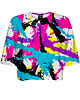 t-shirt damskie DR.CROW T-shirt Krótki CROP Psychodelic Graffiti