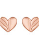 kolczyki pozłacane Kolczyki zdobione serduszka z różowego złota