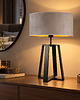 lampy stołowe Duża lampka nocna do salonu z morskim abażurem THOR  VELUR