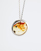 srebrne naszyjniki Naszyjnik srebrny Split z cytrynowym bursztynem