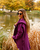 bluza z kapturem damska Peleryna MKTP purpurowy