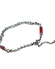 bransoletki wire wrapping Cekinowa red - bransoletka