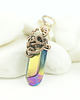 breloki Brelok wire wrapping z kwarcem tytanowym