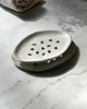 mydelniczki Ceramiczna Mydelniczka Owalna z Odpływem Satin White