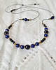 chokery Naszyjnik- regulowana długość- z lapis lazuli