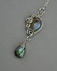 wisiory Długi wisiorek kolorowe labradoryty wire wrapping