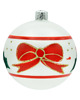 bombki Bombka okrągła z czerwoną kokardą: biała