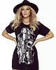 t-shirt damskie T-SHIRT maxi sukienka Kosmonautka czarna
