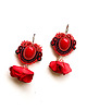 kolczyki soutache Sutaszowe kolczyki FLAMENCO z kwiatami