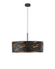 lampy wiszące Czarna lampa wisząca do salonu z kloszem 60 cm SINTRA MARMUR