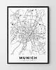 plakaty Plakat Monachium mapa