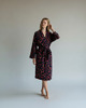 szlafroki damskie Szlafrok narzutka kimono w owoce na granacie