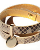bransoletki skórzane snake + gold