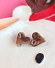 klipsy Klipsy pierniczkowe serduszka z czekoladą