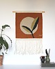 makramy ZAMÓWIONE - ręcznie tkany kilim / makatka -  Liście!