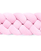 akcesoria do łóżeczek Ochraniacz warkocz 4 pasma BABY PINK