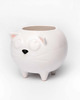 kubki Biały kubek ceramiczny kot - Duży ręcznie robiony kubek na prezent - Lamabo