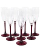szklanki i kieliszki Komplet kieliszków do szampana, francuski design, lata 70, produkcja: Luminarc