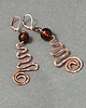 kolczyki wire wrapping Kolczyki czysto miedziane. Kute spirale