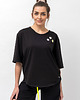 t-shirt damskie T-shirt  asymetryczny damski "SHAKIRA" czarny