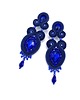 kolczyki soutache Lady kolczyki sutasz granatowe wieczorowe lekkie z kryształkami