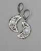 kolczyki wire wrapping Kolczyki księżyce kamień księżycowy wire wrapping