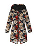 kurtki damskie Kurtka parka damska - VIBRANT FLOWERS