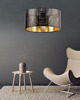lampy wiszące Czarna lampa dziurki ażur led E27 abażur 40 cm
