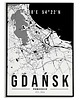 plakaty Plakat miasto POLSKA - GDAŃSK 3  obraz MAPA