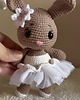 misie i maskotki Króliczek na szydełku SZYDEŁKOWY KRÓLICZEK amigurumi BALETNICA