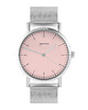 zegarki damskie Zegarek - Simple różowy - bransoleta mesh