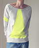 bluza bez kaptura damska Lekka Raglan Trójkąt Fluo