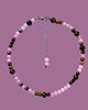 chokery Naszyjnik pink and brown