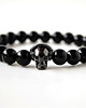biżuteria męska Bransoletka męska DJ SKULL-onyx