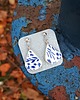 kolczyki ceramiczne Kolczyki ceramiczne w kobaltowe wzory dwustronne