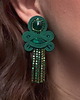 kolczyki soutache Zielone eleganckie kolczyki sutasz
