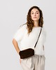 torby na ramię BLISS BAG - skórzana torebka - zamszowa - brąz