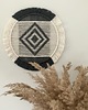 makramy Geometryczna makrama Aztec grafit