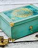 pojemniki na biżuterię Kufer boho na biżuterię, mandala, prezent, złote dodatki