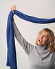 szale damskie Szal Wełniany MANUL Chabrowy- duży lekki pluszowy szalik 100% Merino RWS