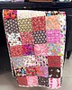 koce i narzuty Patchwork dziewczęcy różowo brązowy 120x215 cm