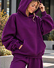 bluza z kapturem damska Bluza Hoodie  - Plum